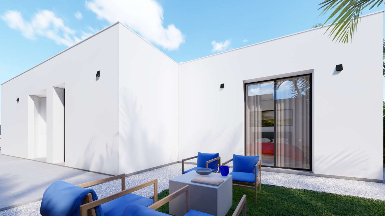 Villas independientes de obra nueva con piscina privada cerca del mar en Los Urrutias