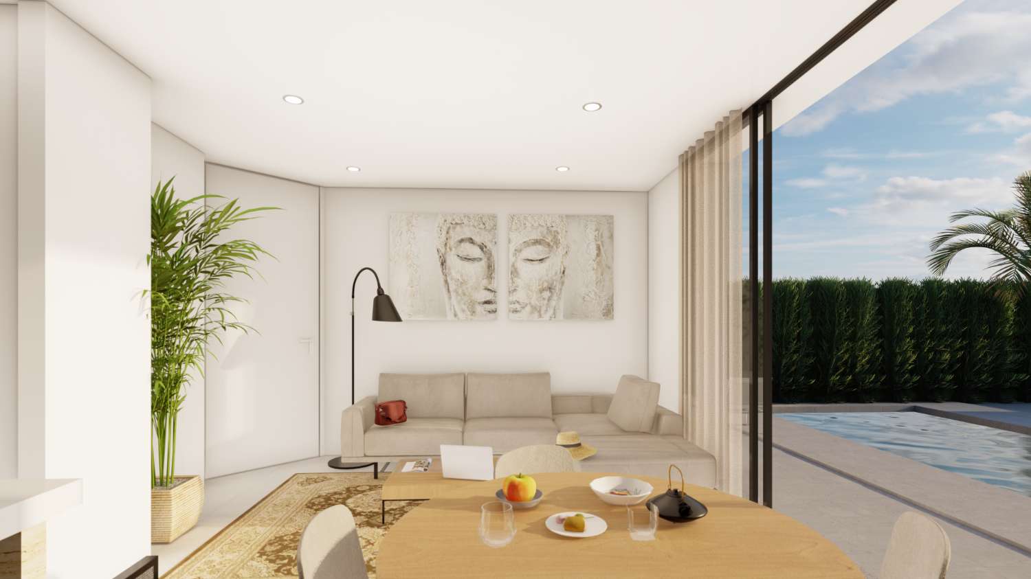 Villas independientes de obra nueva con piscina privada cerca del mar en Los Urrutias