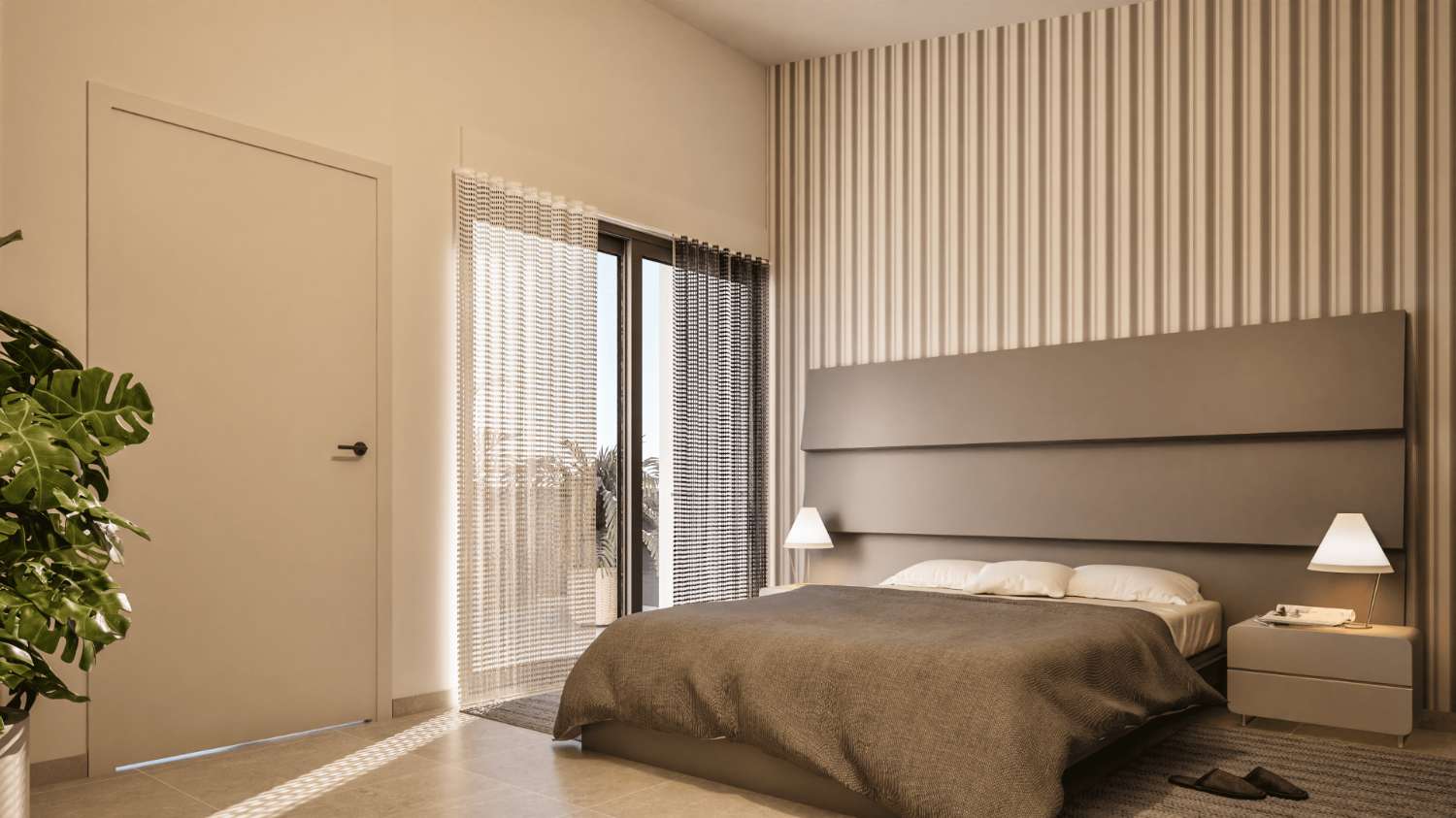 Villas de obra nueva con piscina privada y solárium junto al Mar Menor en Los Nietos