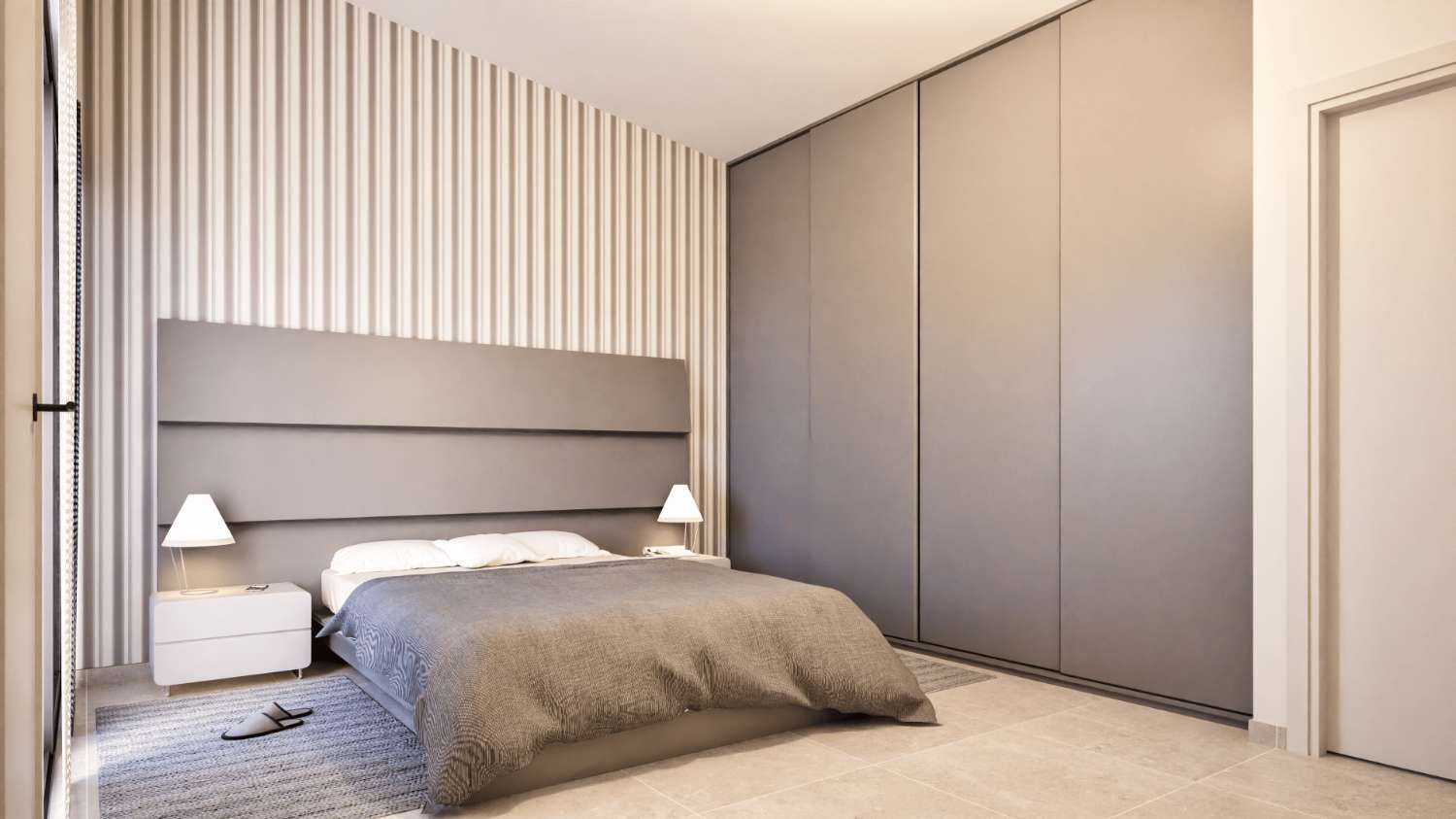 Villas de obra nueva con piscina privada y solárium junto al Mar Menor en Los Nietos